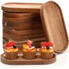 2pcs LDQ Elegant Wooden Serving Tray