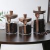 3Pcs Glass Coffee Jars With Spoons,Candy Jars,Biscuit Jars,Storage Jars,Tea Jars