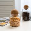 1 Set Storage Ball Glass Tea Jar,Cork Jar,Sealed Candy Jar,Dry Food Storage Jar
