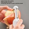 3 In 1 Multifunctional Paring Knife 360 Rotating Stainless Steel Peeler