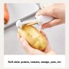 3 In 1 Multifunctional Paring Knife 360 Rotating Stainless Steel Peeler