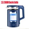 2.3L Electric Glass Kettle Glass Fast Boil LED Lights Indicator