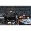 Round 6-Quart Black Enamel Cast Iron Dutch Oven with Lid