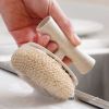 Bamboo Fiber Kitchen Cleaning Brush with Handle
