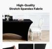 VEVOR 3 Pack Fitted Wrinkle-Resistant Stretch Table Cloth