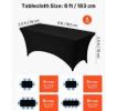 VEVOR 3 Pack Fitted Wrinkle-Resistant Stretch Table Cloth