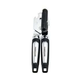 Professional Can Opener with Built in Bottle Opener in Black