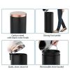 Hands Free Black/Gold Metal Step On Trash Can - 8 Gallons