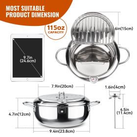 Stainless Steel Deep Fryer Pot (Option: 24cm-1pc)