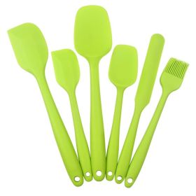 6 Piece Silicone Kitchen Tool Set (Color: 6PCS Green)