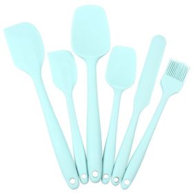 6 Piece Silicone Kitchen Tool Set (Color: 6PCS Maca Blue)