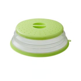 Microwave Splatter Cover With Hook Cooking Lid (Color: Green)