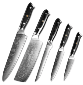 Japanese Damascus steel knife (Option: 5pcs)