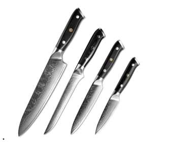 Japanese Damascus steel knife (Option: 4Pcs)