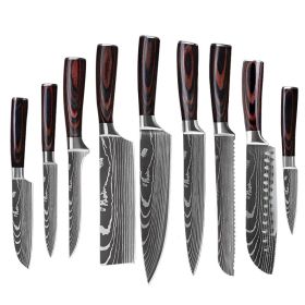 6, 8, 10 Piece Set Chef's Knives (Option: 9piece set)