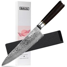 Qulajoy 7 Inch Santoku Knife- Ultra Sharp Japanese 67 Layers Damascus VG-10 Steel Core (Option: Chef)