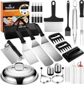 37 Piece Flat Top Grill Accessories Set (Option: Stainless Steel)
