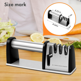 4-in-1 Kitchen Blade And Scissor Sharpening Tool (Option: 1PCS)