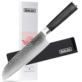 Qulajoy 7 Inch Santoku Knife- Ultra Sharp Japanese 67 Layers Damascus VG-10 Steel Core (Option: Santoku)