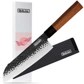 Razor Sharp Qulajoy 7 Inch Santoku Professional Japanese Chef Knife with Octagonal Rosewood Handle (Option: Santoku)
