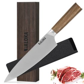 8-Inch Professional Japanese Ultra Sharp Gyuto Knife with Ergonomic Natural Wood Handle, With Gift (Option: 8Inch Chef Knife)