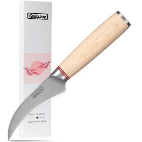 Japanese Cleaver 6.5 Inch High Carbon Stainless Steel With Wooden Handle (Option: Paring Knife)