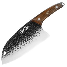 Qulajoy Meat Cleaver Knife - 7.3 Inch High Carbon Stainless Steel Butcher Knife (Option: Steel Meat Cleaver Knife)