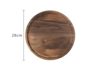 Black Walnut Wood Cutting Board (Option: Round)