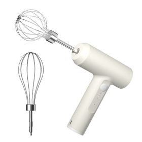 3-Speed Portable Wireless Electric Food Mixer (Color: White)