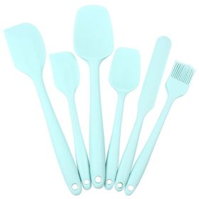 6pcs Silicone Kitchenware Utensil & Tool Set (Color: 6PCS Maca Blue)