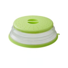 Microwave Splatter Cover With Hook Cooking Lid (Color: Green)