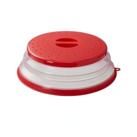 Microwave Splatter Cover With Hook Cooking Lid (Color: Red)
