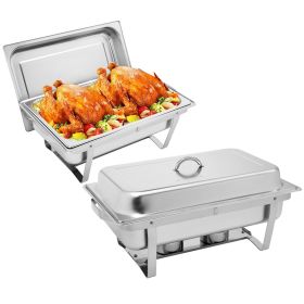 Food Grade Stainless Steel Rectangle Buffet Chafer Furnace (Option: Argent)