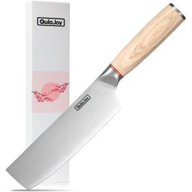 Japanese Cleaver 6.5 Inch High Carbon Stainless Steel With Wooden Handle (Option: Vegetable Knife)