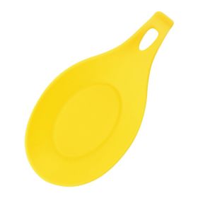 Heat Insulated Silicone Spoon Mat (Color: Yellow)