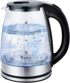 1.8 Liter Electric Tea Kettle With LED Light, Auto Shut-Off & Boil Dry Protection (Option: EK231)